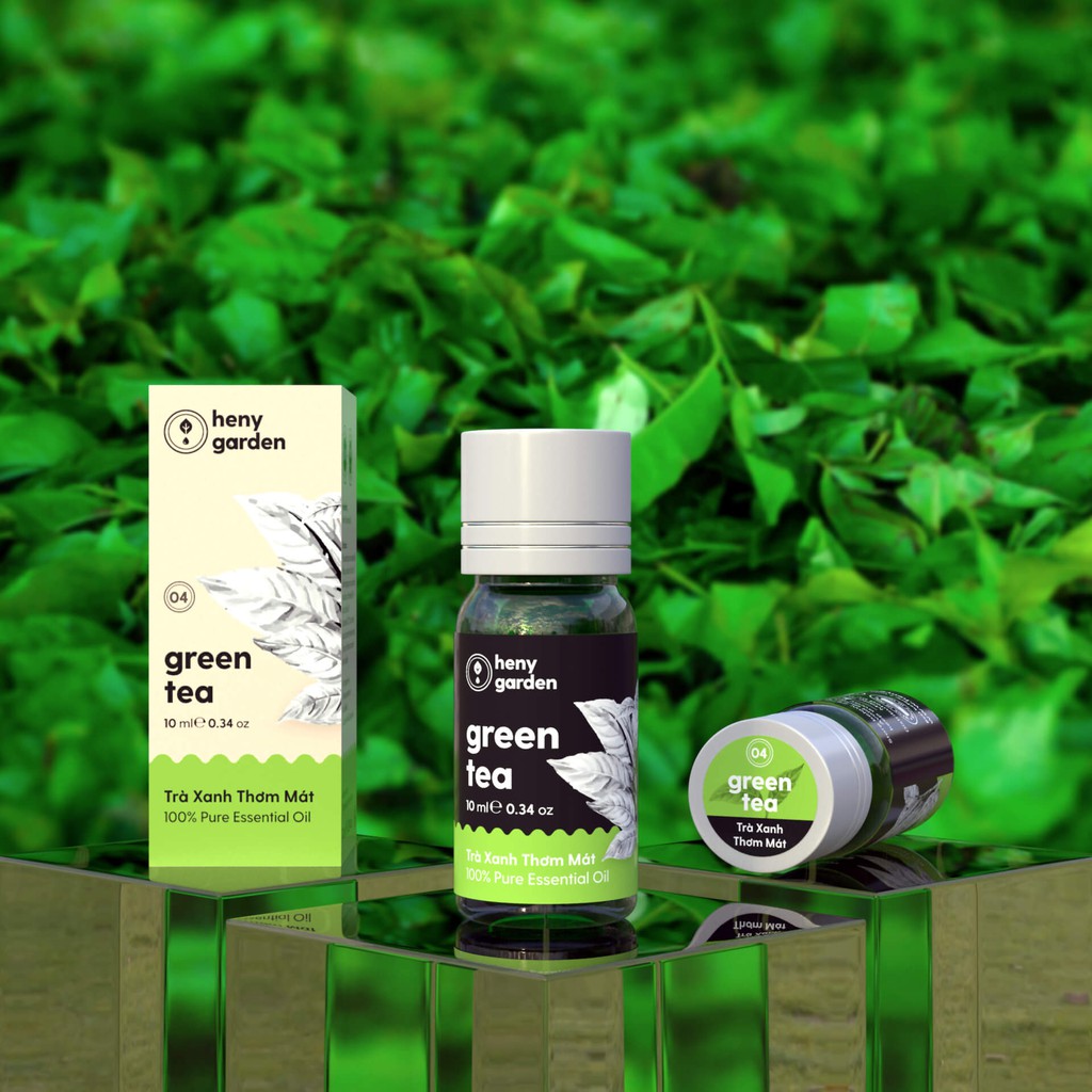 Tinh Dầu Trà Xanh Organic Thiên Nhiên Nguyên Chất Đậm Đặc Xông Thơm Phòng, Làm Nến Thơm HENY GARDEN