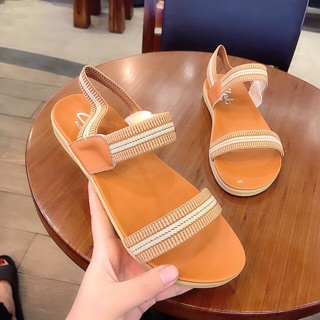 Sandal 2 quai thun sọc đế dày