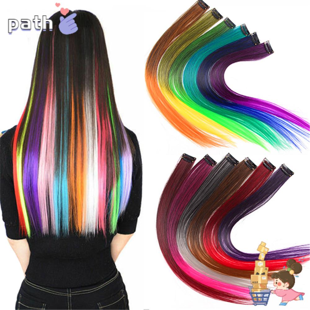 Tóc Giả Kẹp Nhiều Màu Làm Từ Sợi Tổng Hợp Dành Cho Hóa Trang