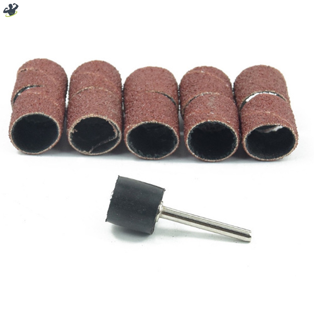 Set 45 đầu mài bằng giấy nhám + 6 trục xoay gắn máy mài nhẵn bề mặt gỗ