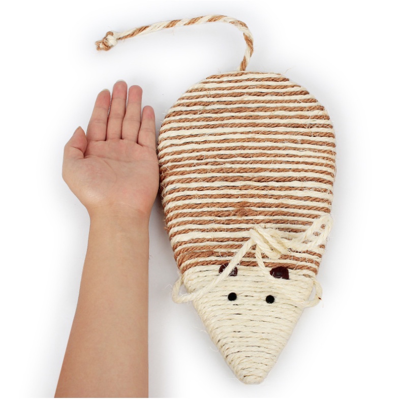 Bàn cào móng mèo quấn dây bố - hình chuột cute
