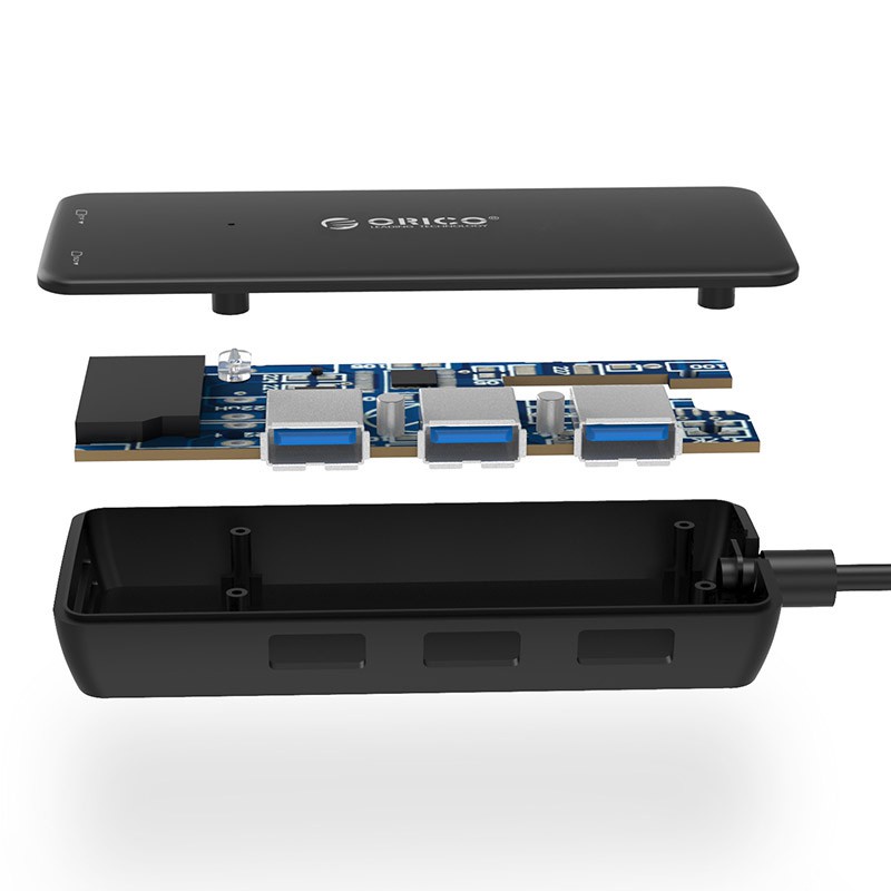 Hub 3 cổng USB 3.0 kết hợp đầu đọc thẻ nhớ SD&amp;MicroSD Orico H3TSU3 dc686