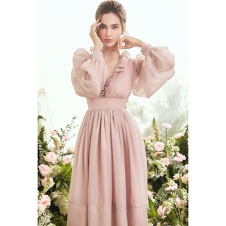 MIRA - Loytie Dress Đầm nữ tay phồng màu hồng