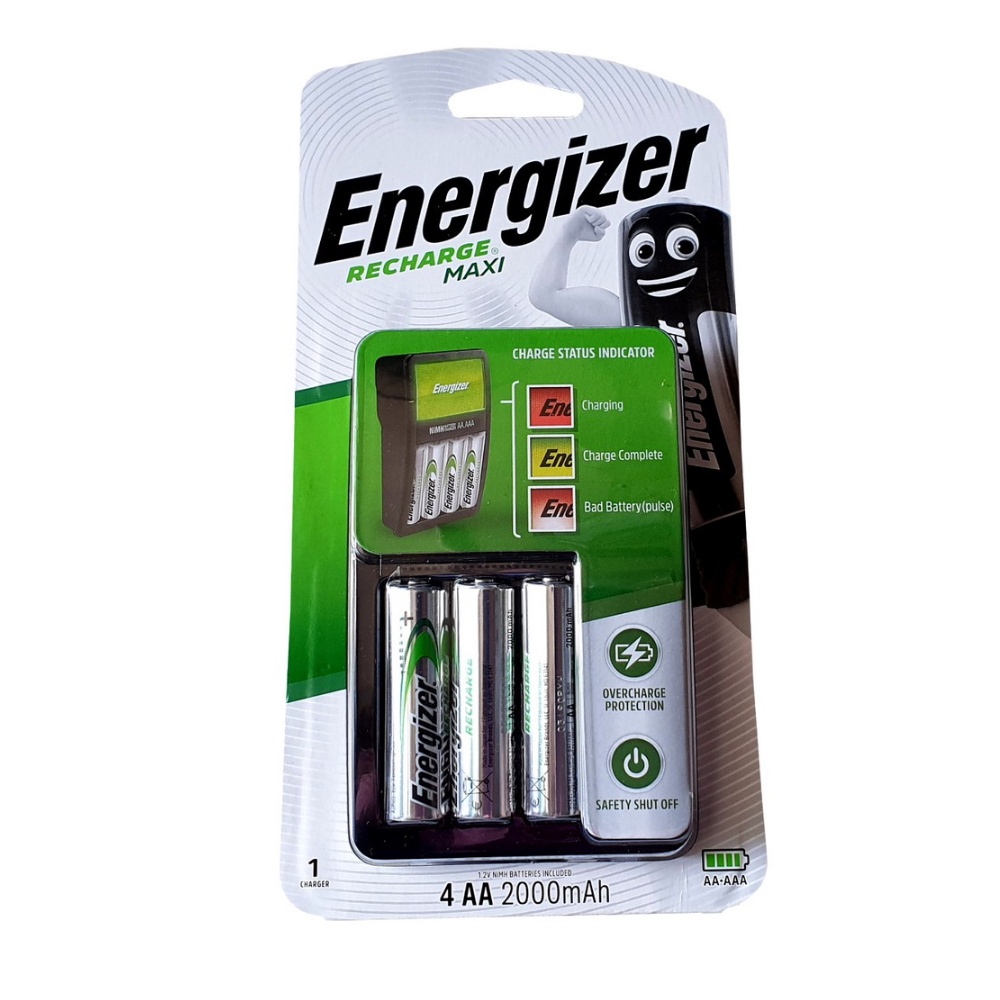 Bộ máy Sạc Pin AA - AAA ENERGIZER kèm 4 viên pin sạc AA 2000 mAh ⚡️ Chính Hãng⚡️