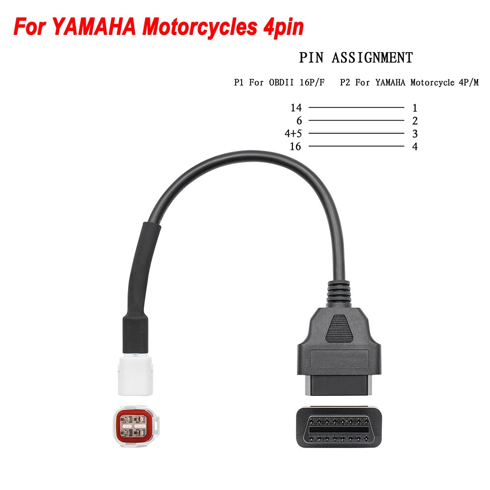 Cáp chuyển đổi PECHAM chuẩn đoán lỗi động cơ xe máy OBD2 3/4/6PIN