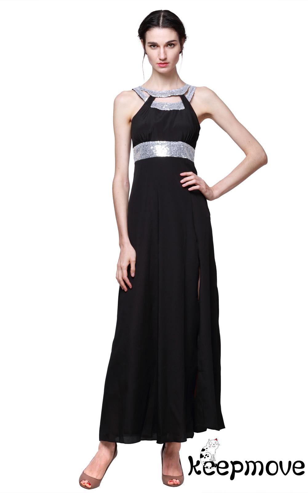 Đầm Maxi Sát Nách Chất Chiffon Thiết Kế Xẻ Quyến Rũ