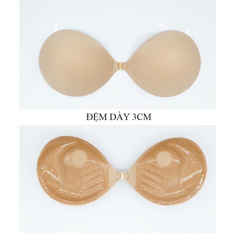 Miếng dán ngực Silicon cài trước siêu nâng ngực siêu dính, Áo dán ngực mút dày 3cm mút bàn tay Mã PK-A03
