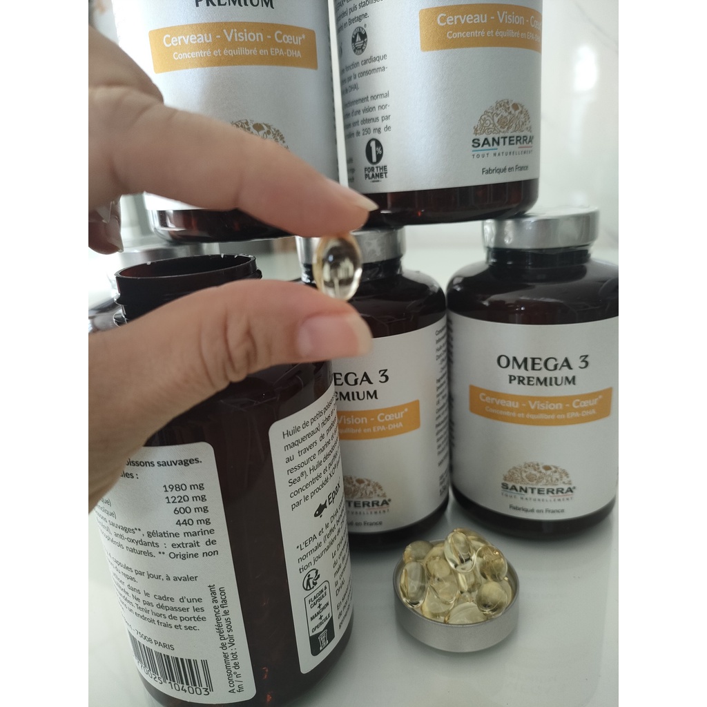 Viên Uống Dầu Cá Omega 3 Premium SANTERRA Pháp