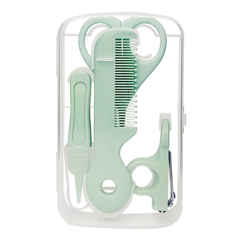 [Hàng mới về] Bộ 5 dụng cụ chăm sóc móng và tóc hàng ngày cho bé gồm kềm cắt móng lược chải tóc và dụng cụ vệ sinh mũi