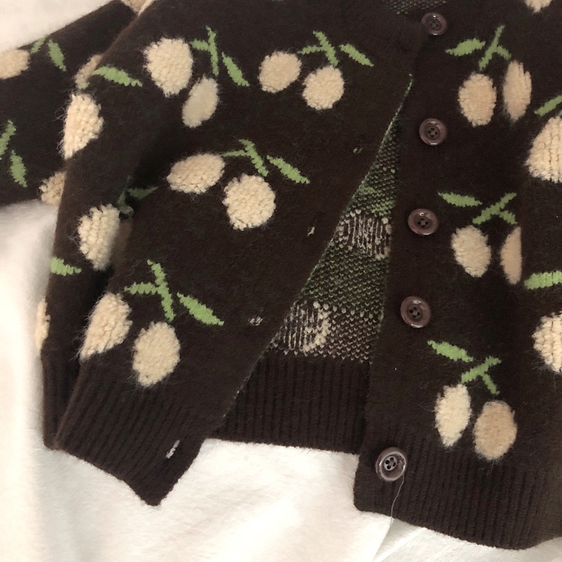 Áo khoác cardigan dệt kim tay dài thời trang mùa thu cho bé gái 1-5 tuổi