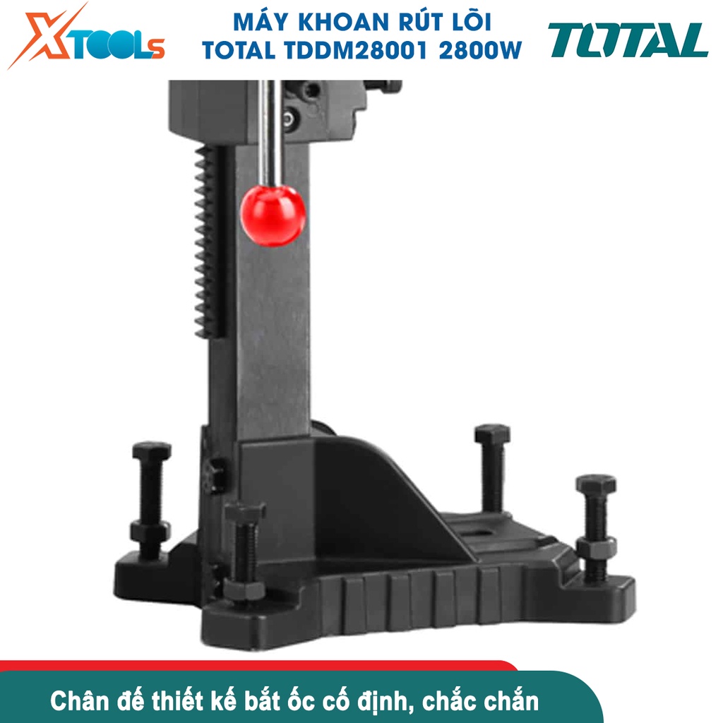 Máy khoan khoét lỗ rút lõi TOTAL TDDM28001 2800W, máy khoan đường kính tối đa 200mm kèm 1 chân khoan[CHÍNH HÃNG][XTOOLS]