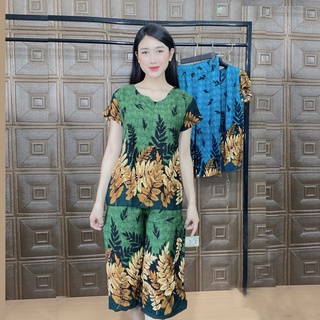 Bộ Lanh Nữ.Bộ Lanh Nữ Quần Lửng Trung Tuổi Chất Lanh Cao Cấp Mặc Mát 4 Màu Cực đẹp