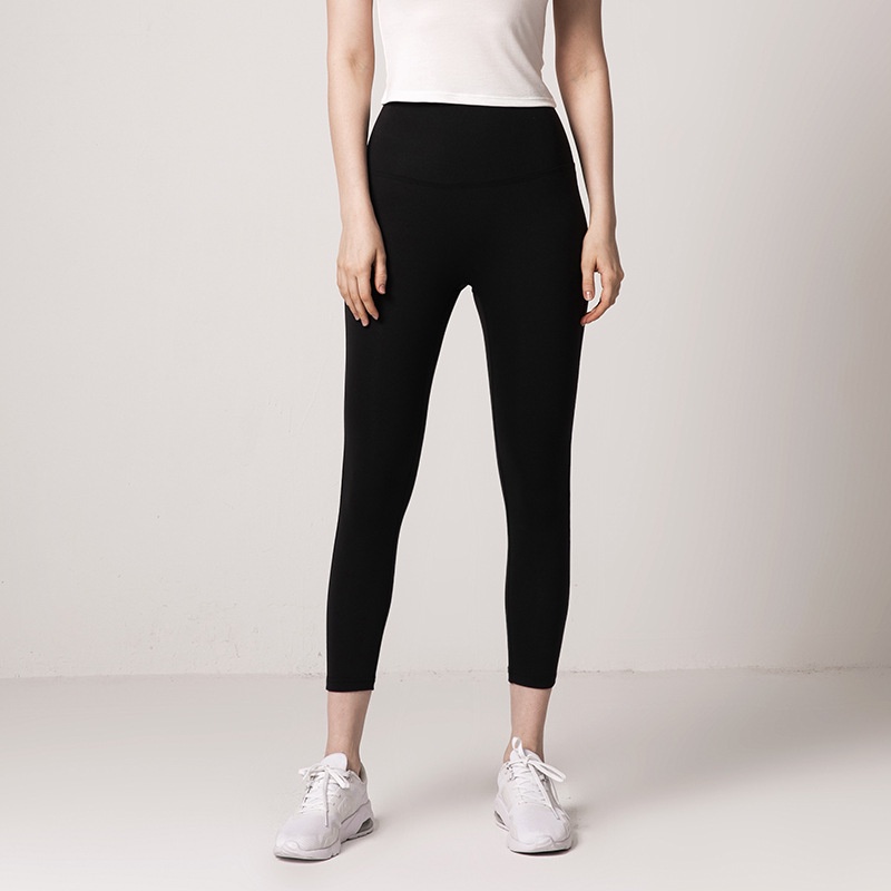 Quần legging nữ lửng, đùi, dài cạp cao, legging nữ dày dặn vải cotton cao cấp, quần tập gym yoga nữ co giãn, TF001