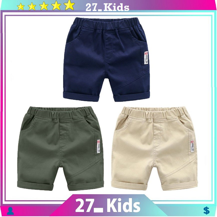 Quần short đùi bé trai chất kaki 27kids