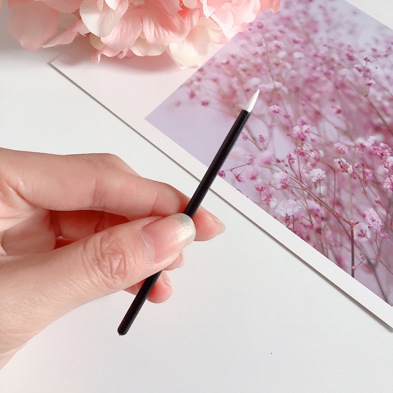 [Hàng mới về] Bộ 5 cọ trang điểm môi/ kẻ mắt dùng một lần tiện lợi