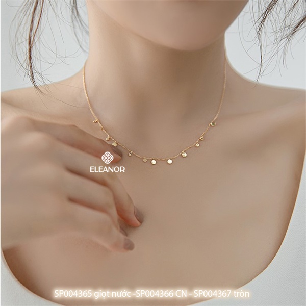 Dây chuyền nữ titan Eleanor Accessories sợi mảnh mặt hình học phụ kiện trang sức 4365