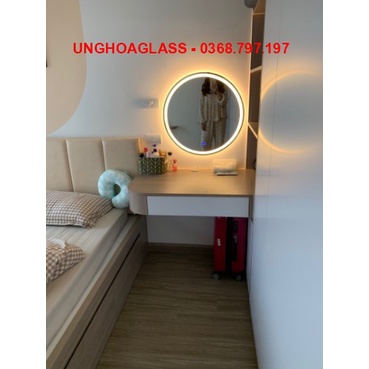 Gương tròn D40 Led cảm ứng (Ứng Hòa GLASS)