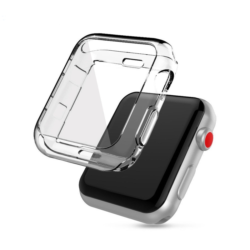 Ốp bọc đồng hồ bằng TPU trong suốt bảo vệ Apple Iwatch 2/3/4 Series 38MM/40MM/42MM/44MM