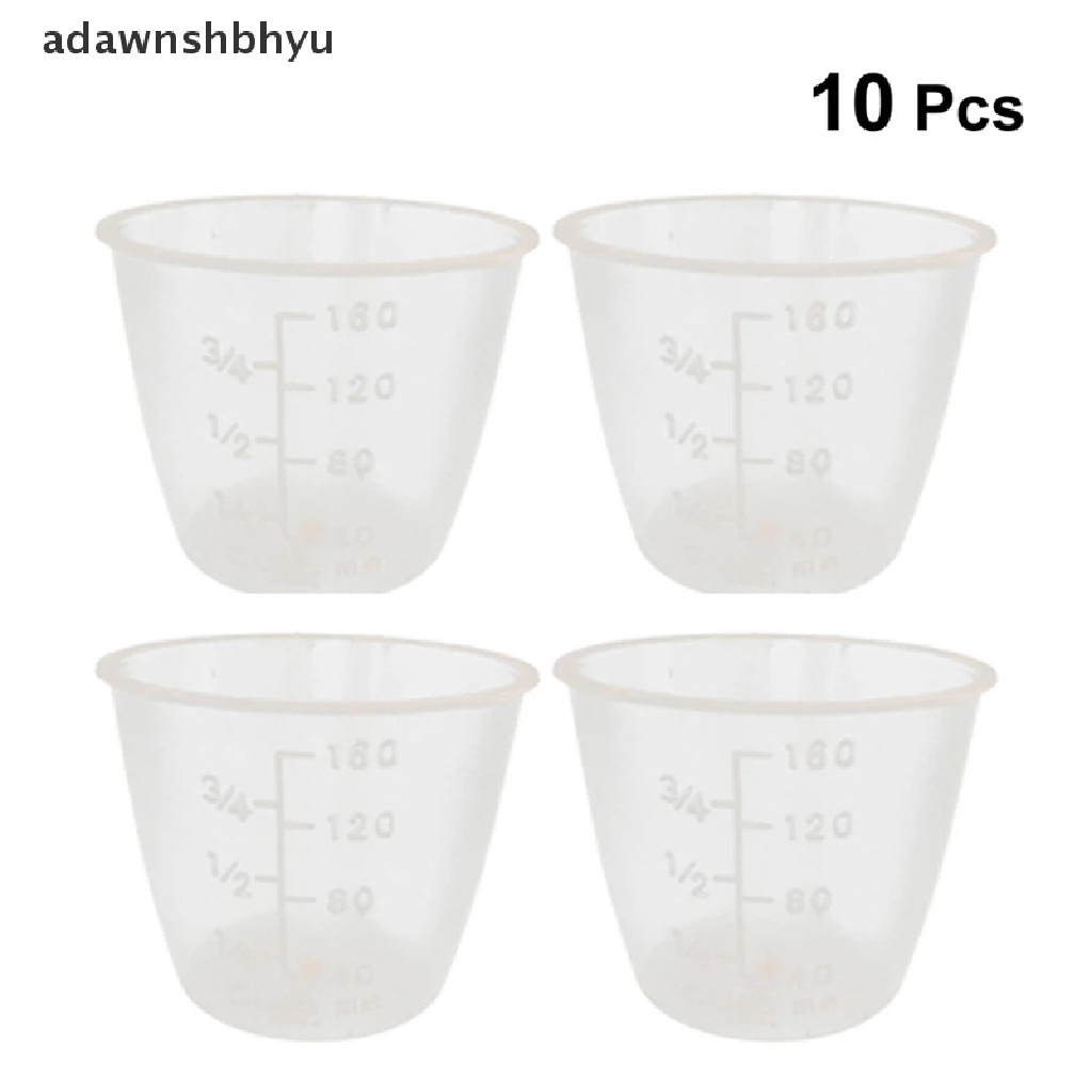 Set 10 Cốc Đo Lường 160ml Bằng Nhựa Cấp Thực Phẩm Khô Và Lỏng