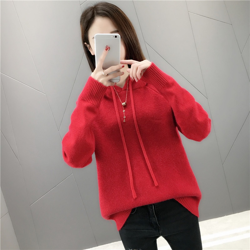 PVN36955 Áo Len Có Mũ Nữ Dáng Áo Hoodie Thời Trang Hàn Quốc T2 . . . . .