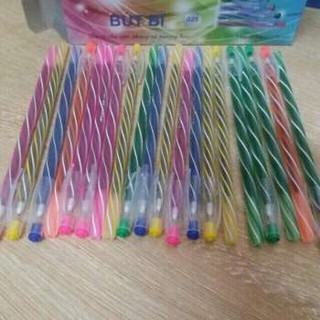 [Sale]Hộp 20 bút bi nến dài 18cm ngòi nhỏ nét trơn