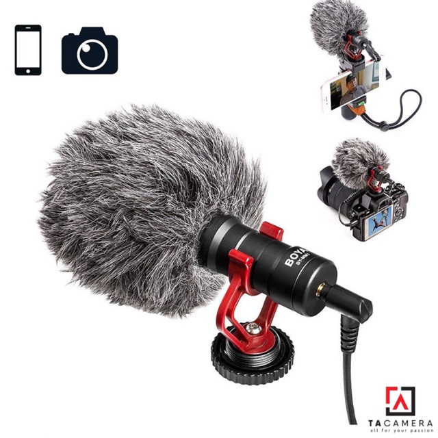 Micro Thu Âm Boya BYMM1 dùng cho điện thoại và DSLR camera (Chính hãng)