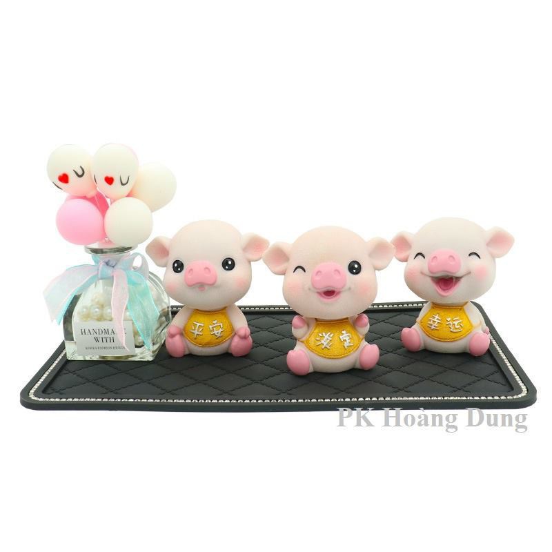 con vật trang trí bánh sinh nhật [FREESHIP] lợn mặc yếm