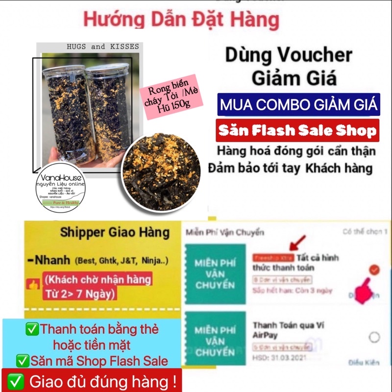 RONG BIỂN CHÁY TỎI/MÈ RANG hộp150g