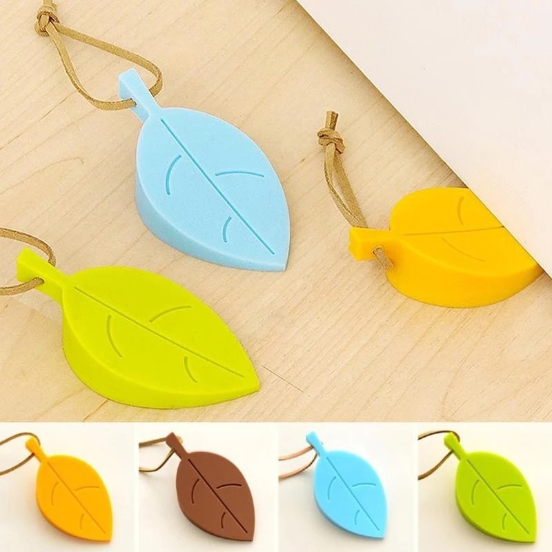Dụng cụ chặn cửa bằng silicone chống kẹt tay thiết kế hình chiếc lá đáng yêu