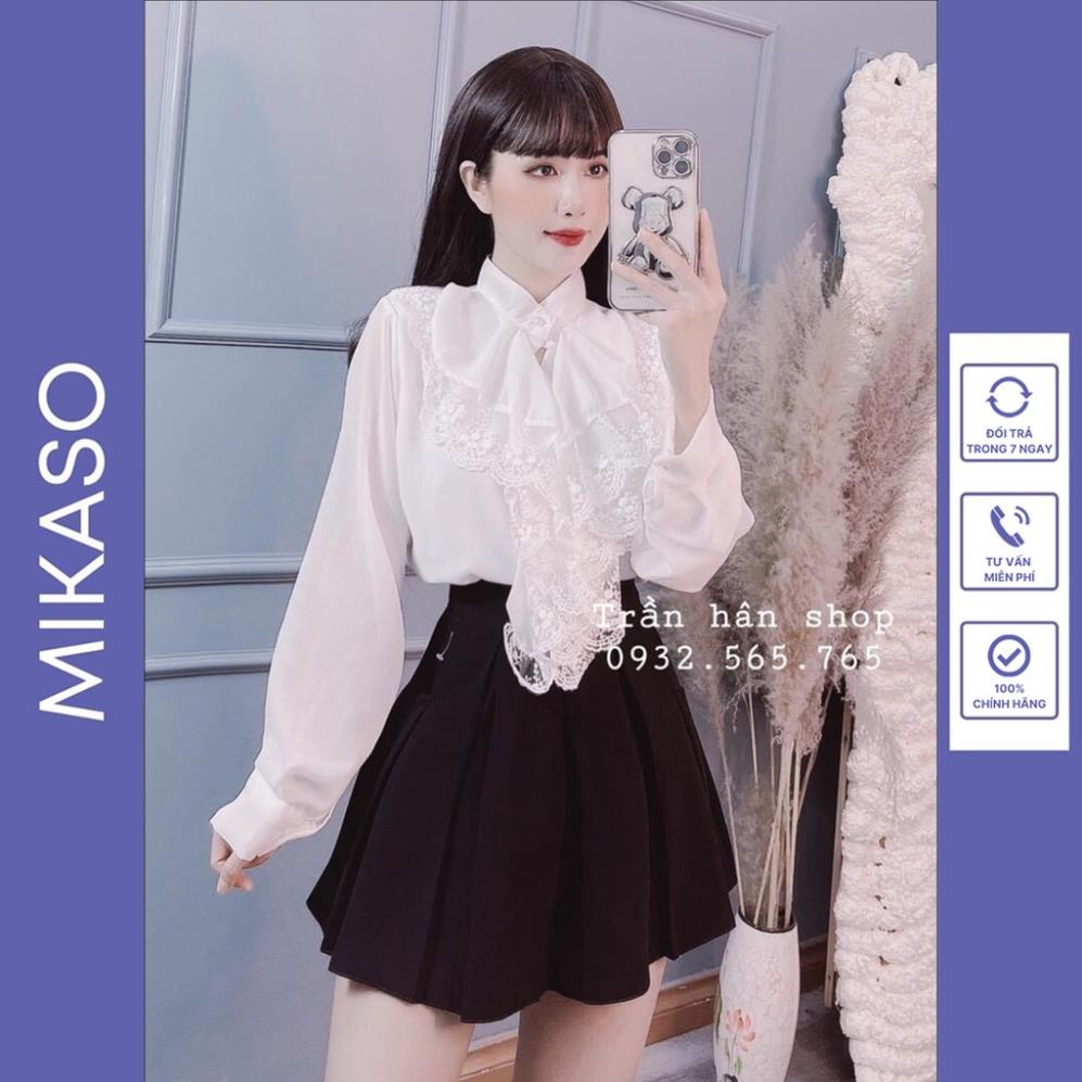 ☎✘áo sơ mi bèo ren trắng đẹp cao cấp kiểu hàn quốc 113 mikaso