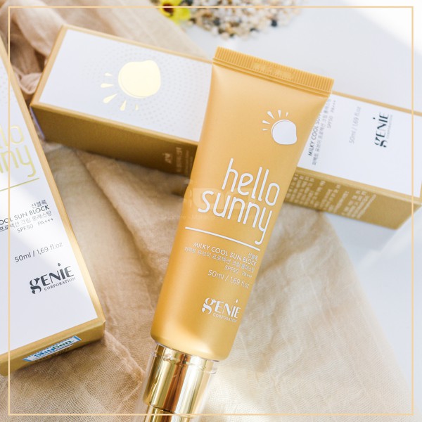 Chống Nắng Genie Hello Sunny Milky Cool Sun Block SPF50 PA++
