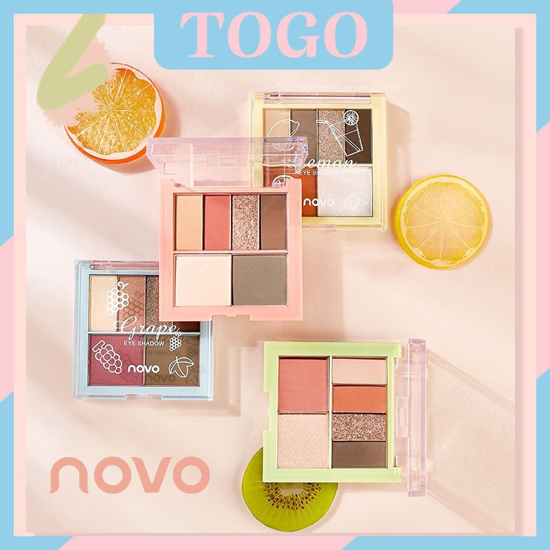☀☀☀ (Hàng Mới Về) Bảng Phấn Mắt 6 Màu Sắc Hiệu Ứng Lì / Ánh Nhũ Kết Hợp Thời Trang ☝☝☝