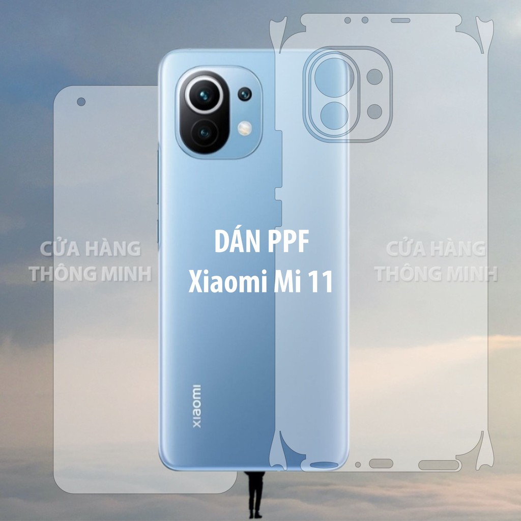 Tấm dán Xiaomi Mi 11 dán PPF mặt trước, dán mặt sau, dán màn hình, dán mặt lưng Full viền chuẩn