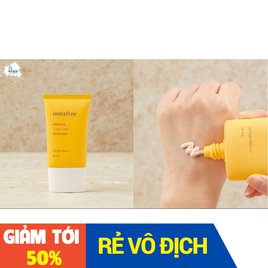 Kem Chống Nắng Innisfree Triple Care Sunscreen SPF50+ Pa++++ 50ml - Cửa Hàng Beco