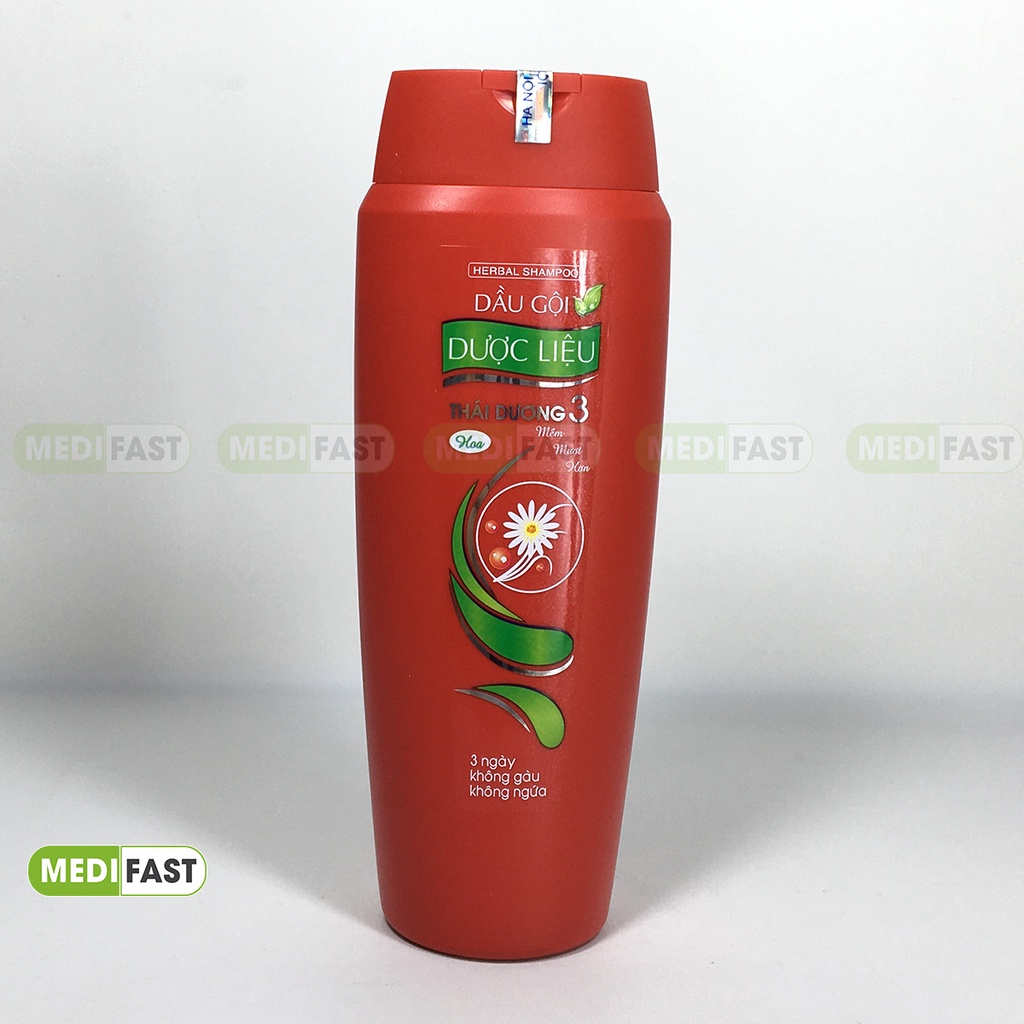 Bộ gội xả dược liệu Thái Dương 3 chai 200ml giúp mượt tóc, hết gàu, bổ sung dưỡng chất thành phần từ bồ kết thảo dược