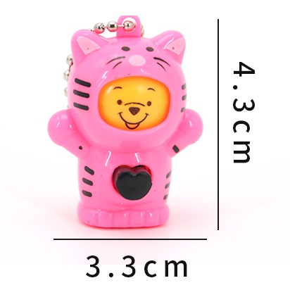 Móc khoá búp bê gấu pooh bấm thay đổi khuôn mặt (1539MKN)