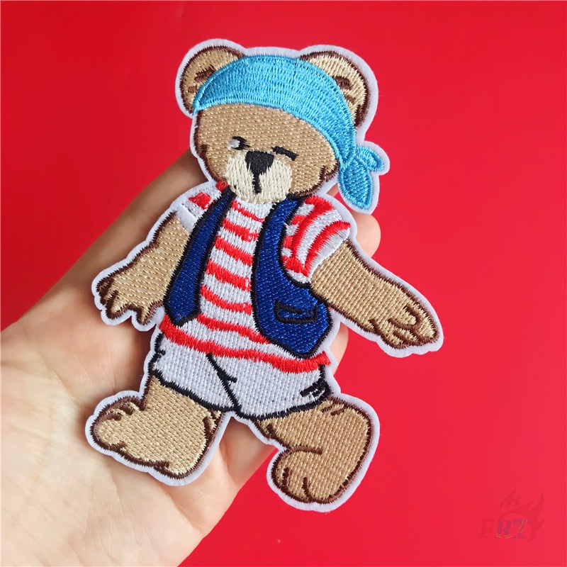 1 Sticker Ủi Thêu Hình Gấu Hoạt Hình 02: Leisure Time