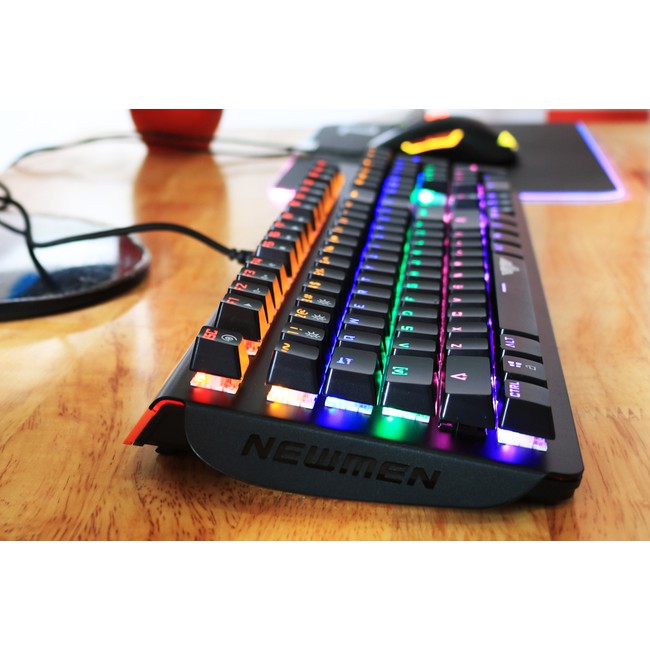 Bàn phím gaming full cơ Newmen GM368 Led RGB cao cấp - Hàng Chính Hãng