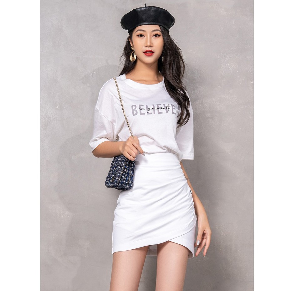 Chân váy ngắn vạt chéo 20AGAIN, hàng thiết kế cá tính, quyến rũ JAW0513 | BigBuy360 - bigbuy360.vn