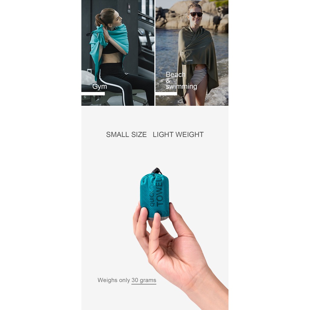 Khăn Naturehike Thấm Hút Mồ Hôi Nhanh Khô Dễ Mang Theo