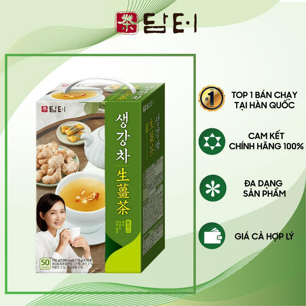 [Date T2/2024] Trà Gừng, Táo Đỏ Damtuh Hàn Quốc - Hộp 50 Gói