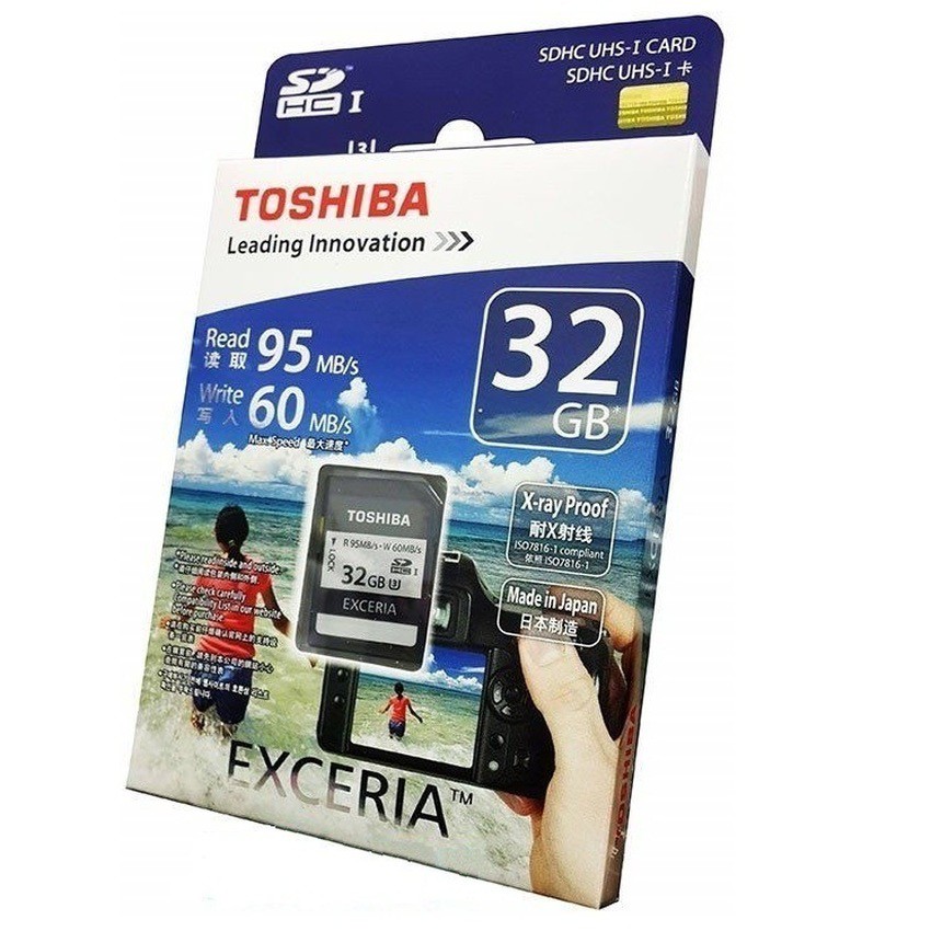 Thẻ nhớ SDHC Toshiba Exceria UHS-1 U3 95MB/s 32GB (Đen)  