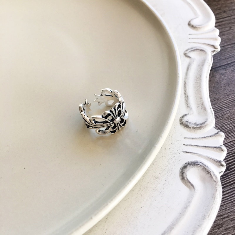 Nhẫn Chrome heart bạc s925 thép titan không gỉ cho nam và nữ,nhẫn chorme hearts (N3).