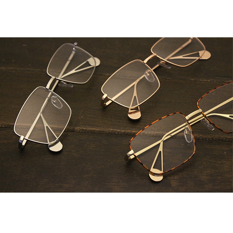 Kính Mát Gọng Kim Loại Chống Ánh Sáng Xanh Hình Chữ Nhật Cho Nam Nữ