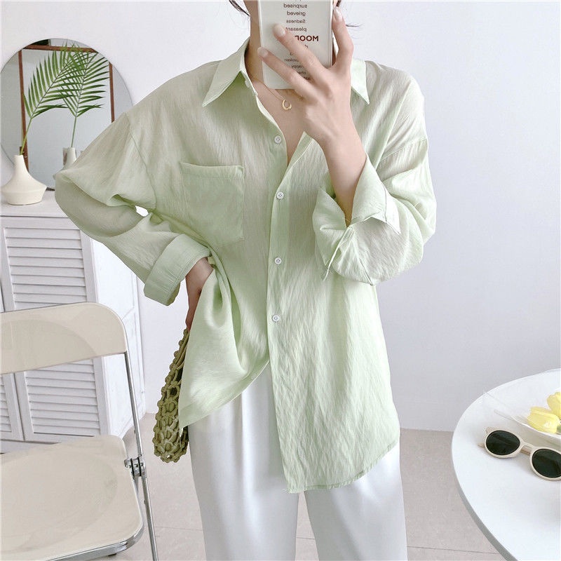 Áo Sơ Mi Chống Nắng Dáng Rộng Thời Trang Mùa Hè Dành Cho Nữ