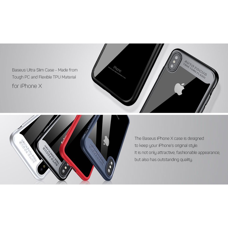 Ốp lưng iphone X hãng Baseus Suthin Case