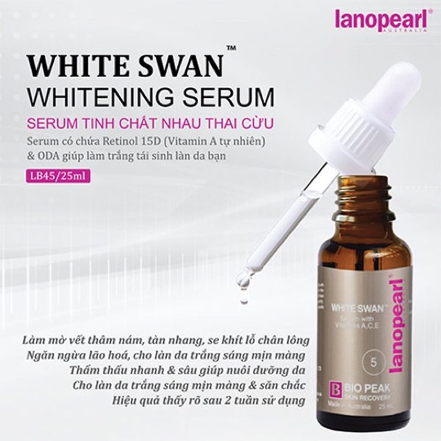 Serum làm trắng da White Swan Lanopearl [Hàng NK chính hãng Australia]