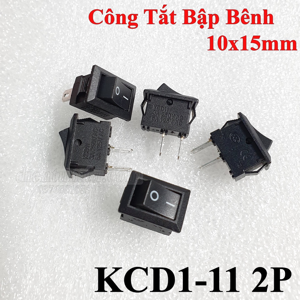 Công Tắt Bập Bênh - Nhỏ - KCD1-11 2P 3P - 250V 3A 10x15mm