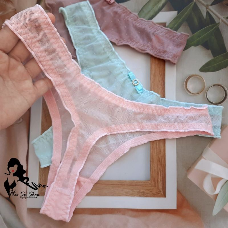 Lọt khe Lưới chấm bi siêu mỏng xuyên thấu nữ mã 8091