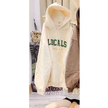 Áo Sweater Nỉ Bông In Nổi Chữ Local Tay Bo Unisex